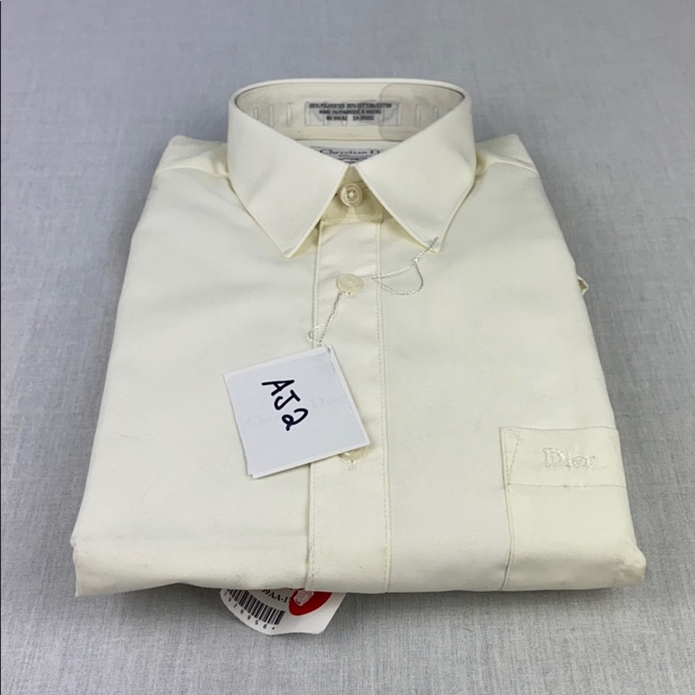 Boys Christian Dior 14 Husky Ivory Dress Shirt